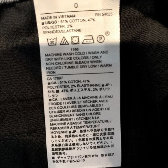 Banana Republic Tailored Black White Woven Modern Pattern Shorts Size 0 - Picture 6 of 6